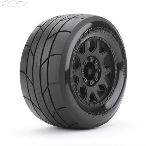 1/8 MT 3.8 EX-SUPER SONIC/Claw Rim/Black/Medium Soft/Glued/Blted by Jetko