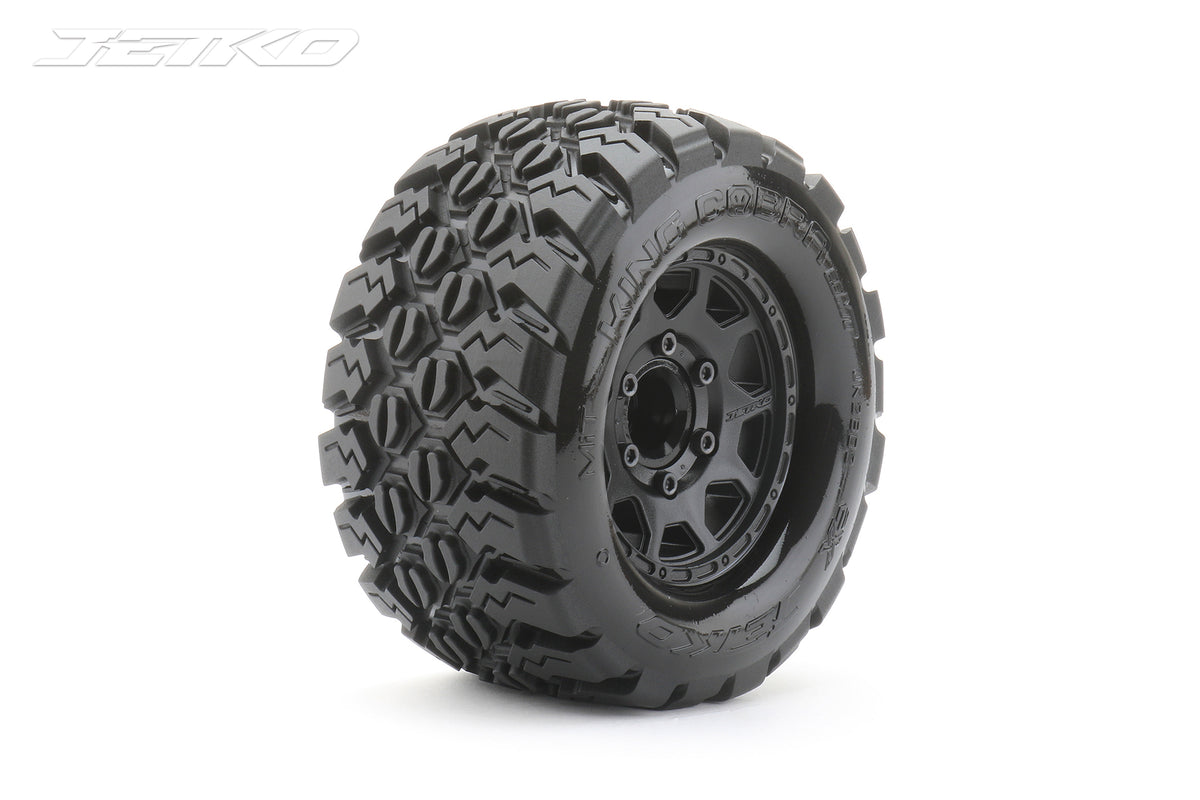 1/10 MT 2.8 EX-KING COBRA/Claw Rim/Black/Medium Soft/Glued Includes Adapters for