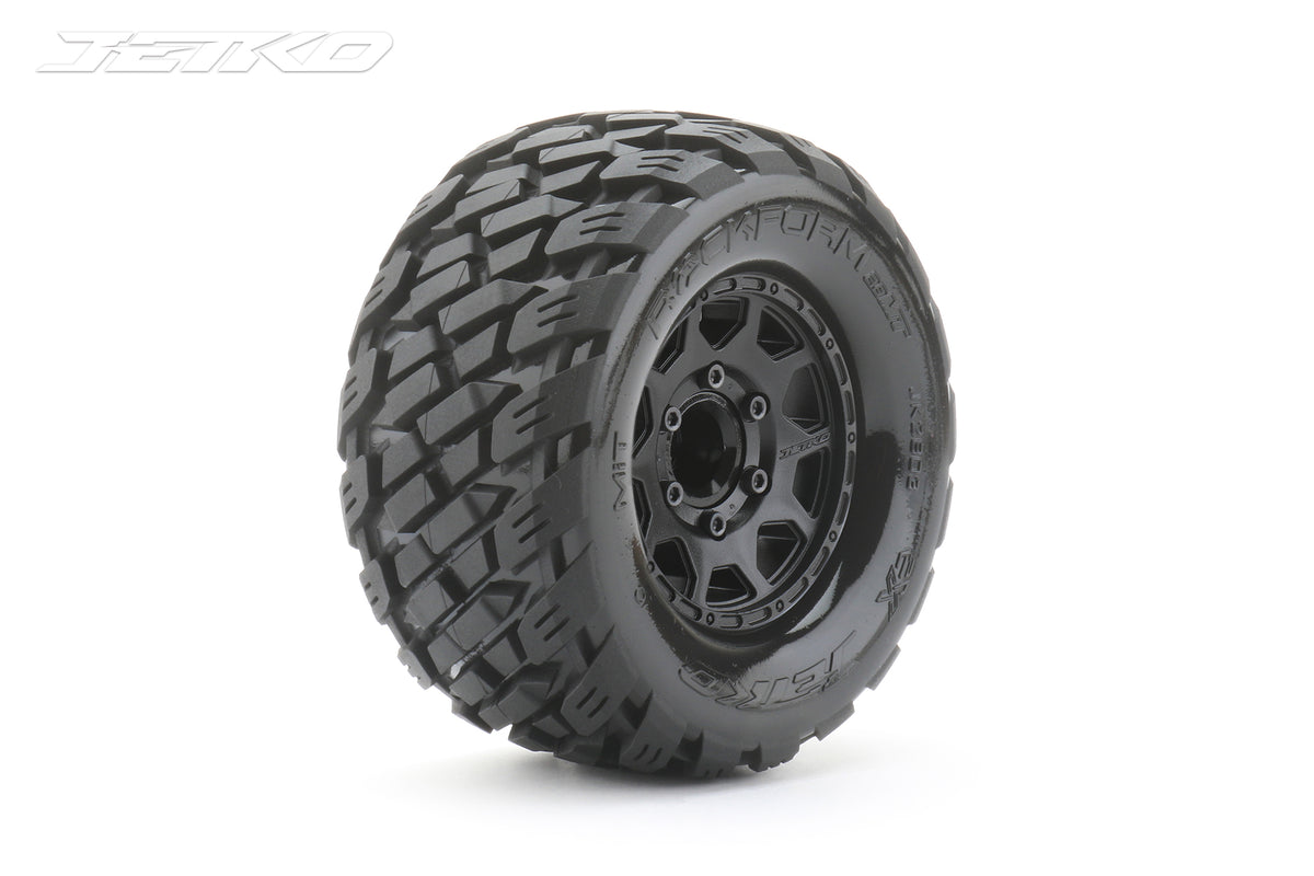 1/10 MT 2.8 EX-ROCKFORM/Claw Rim/Black/Medium Soft/Glued Includes Adapters for