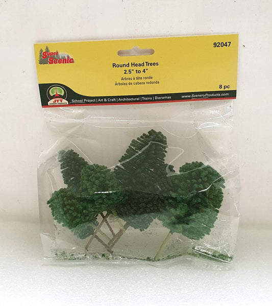 JTT 60-100mm Round Head Trees(8)