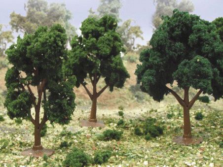 JTT 38-50mm Green Deciduous (10)