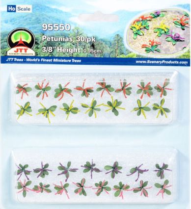 JTT HO: 10mm Petunias(40)
