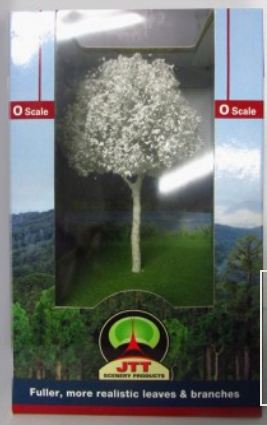 JTT White Round Head Trees 4" (2)