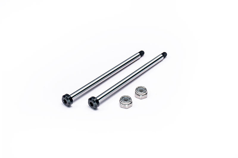 RC10 Rear Inner 58.2mm Hardened Hinge Pin w/locknuts (2) Team Associated by