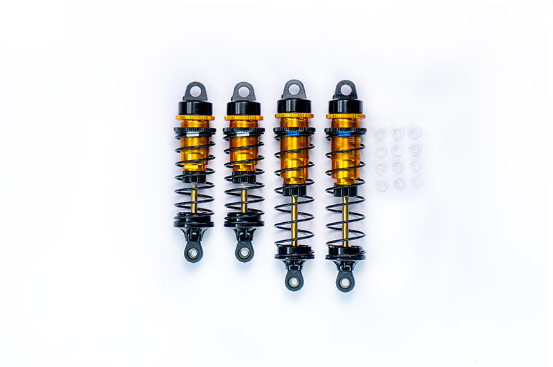 RC10 12mm Gold Body Black Big Bore Buggy Shock Set (F & R) Team Associated by