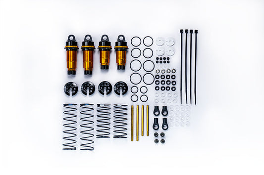 RC10 12mm Gold Body Black Big Bore Buggy Shock Set (F & R) Team Associated by