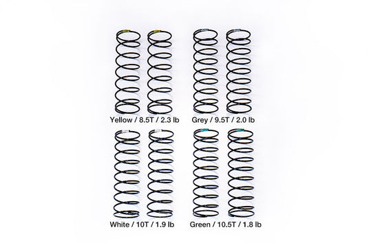 Rear Shock Spring Set (61mm, 1.8/1.9/2.0/2.3 lb/in, 12/13mm Shock) AE (4 Pairs)