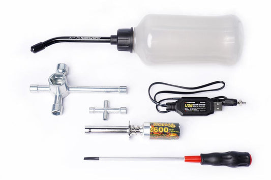 Nitro Engine Starter Set (w/glow igniter set, fuel bottle, wrenches &
