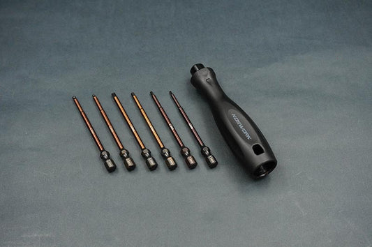 1/4in Drive Hex Wrench Set (1.5, 2.0, 2.5mm, 3.0mm Hex & 2.0, 2.5mm Ball Wrench)
