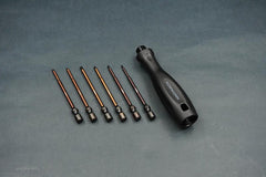 1/4in Drive Hex Wrench Set (1.5, 2.0, 2.5mm, 3.0mm Hex & 2.0, 2.5mm Ball Wrench)