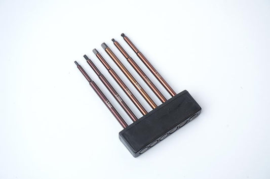Hex Wrench Tip Set 1.5, 2.0, 2.5, 3,0, 2.0B & 2.5B 1/4in Drive Hex by Koswork