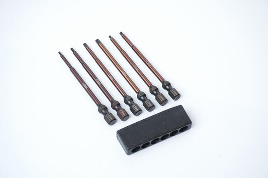 Hex Wrench Tip Set 1.5, 2.0, 2.5, 3,0, 2.0B & 2.5B 1/4in Drive Hex by Koswork