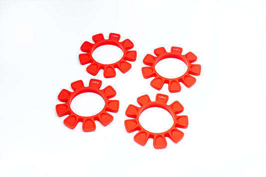 UFO Red High Strength Silicone Tire Glue Bands (4) 1/10, 1/8 Buggy & 1/10 SCT by