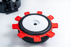UFO Red High Strength Silicone Tire Glue Bands (4) 1/10, 1/8 Buggy & 1/10 SCT by