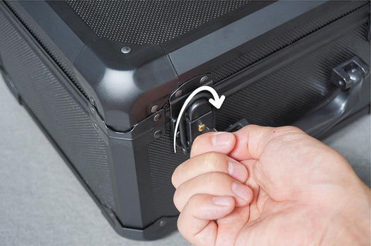 Mini Black V2 Aluminum Carry Case (w/checkered foam) Custom Pluck Out Foam by