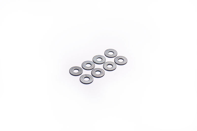 3x8x0.5mm 3mm, 0.5mm Ball Stud Spcaer / Steel Washer / Shim Black (8) by Koswork