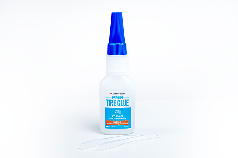 Tire Glue 20g w/Pin Cap and Tips, Fast Set by Koswork