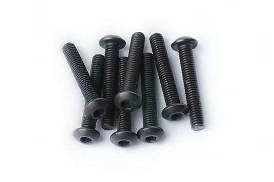 3x18mm Button Head Hex Hardened Steel Screw (w/container) (8) by Koswork