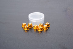 M4 Aluminum Flanged Nylon Lock Nuts Gold (w/container) (8) by Koswork