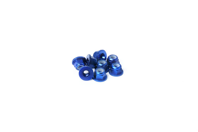 M3 Aluminum Flanged Nylon Lock Nuts Blue (w/container) (8) by Koswork