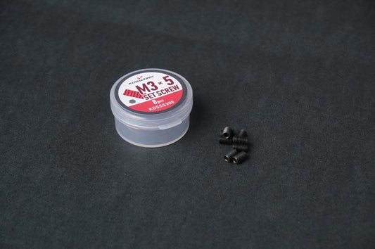 3x5mm Hex Set Screws Hardened Steel Grub Screw (w/container) (8) by Kosworks