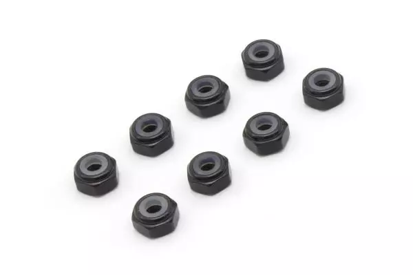 Kyosho MZ Alum Nylock Nut Black (8)