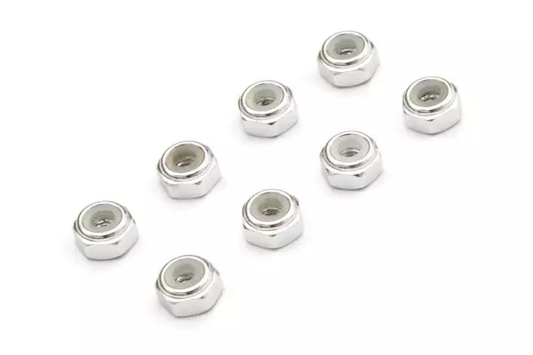 Kyosho MZ Alum Nylock Nut Silver (8)
