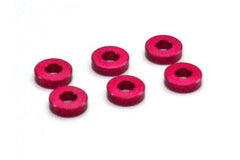 Kyosho Alum. Collar 2mm Red (6)
