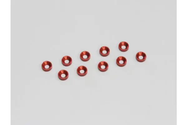 Kyosho M3 Flat Head Washer Red (10)