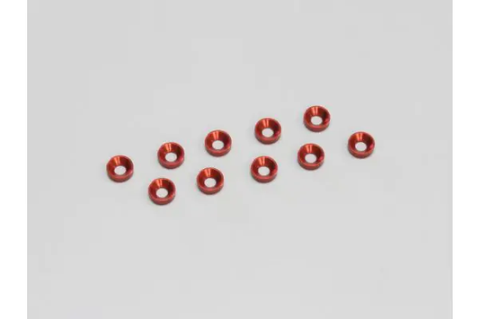 Kyosho M3 Flat Head Washer Red (10)