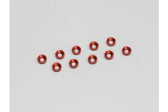 Kyosho M3 Flat Head Washer Red (10)