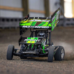 22S Sprint Car, RTR, Green: 1/10 2WD (Requires Battery and Charger) by LOSI