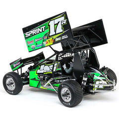 22S Sprint Car, RTR, Green: 1/10 2WD (Requires Battery and Charger) by LOSI