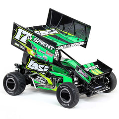 22S Sprint Car, RTR, Green: 1/10 2WD (Requires Battery and Charger) by LOSI