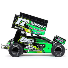 22S Sprint Car, RTR, Green: 1/10 2WD (Requires Battery and Charger) by LOSI