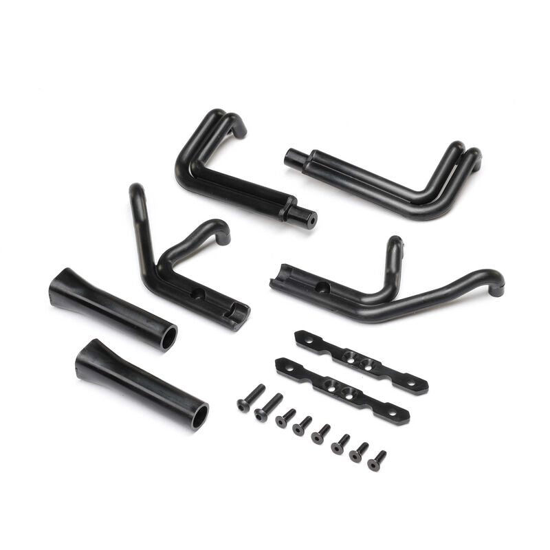 Header Set, Matte Black: 22S Sprint by LOSI