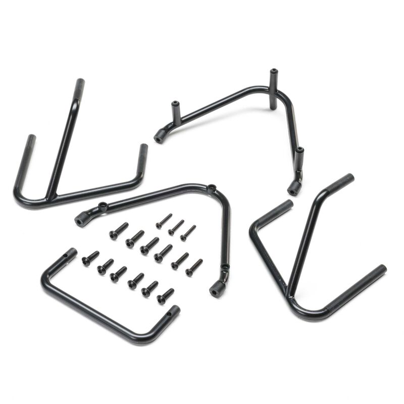 Bumper Set, Black: 22S Sprint by LOSI