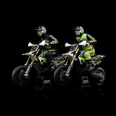 Promoto-SM 1/4 Super Moto Motorcycle, FXR, White: RTR Basic (Requires Battery