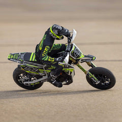 Promoto-SM 1/4 Super Moto Motorcycle, FXR, White: RTR Basic (Requires Battery