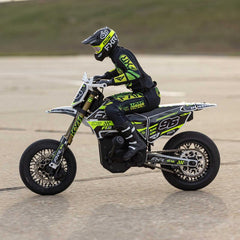 Promoto-SM 1/4 Super Moto Motorcycle, FXR, White: RTR Basic (Requires Battery