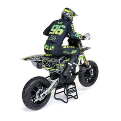 Promoto-SM 1/4 Super Moto Motorcycle, FXR, White: RTR Basic (Requires Battery