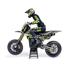 Promoto-SM 1/4 Super Moto Motorcycle, FXR, White: RTR Basic (Requires Battery