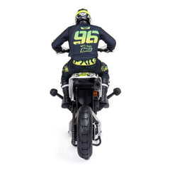 Promoto-SM 1/4 Super Moto Motorcycle, FXR, White: RTR Basic (Requires Battery