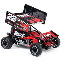 22S Sprint, RTR with Battery and Charger, Red: 1/10 2WD by LOSI