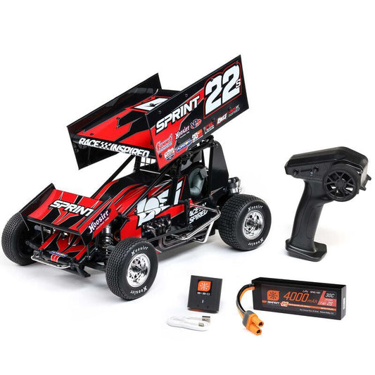 22S Sprint, RTR with Battery and Charger, Red: 1/10 2WD by LOSI