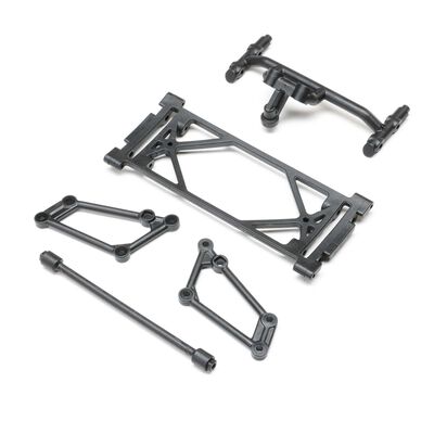Front Wing Mount Set, Black: 22S Sprint by LOSI