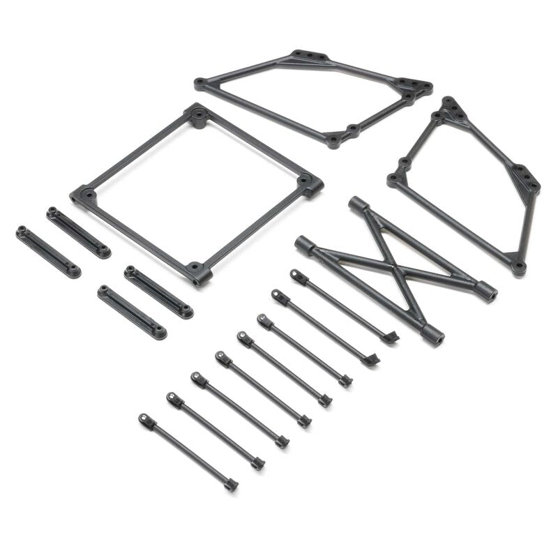 Top Wing Mount Set, Black: 22S Sprint by LOSI