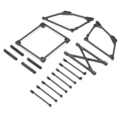 Top Wing Mount Set, Black: 22S Sprint by LOSI