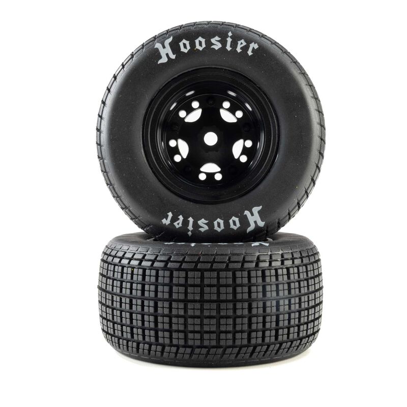 Hoosier Tires, Soft, Mounted, Black, Front or Rear (2): 22S DLM Late Model Kit