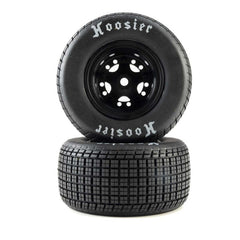 Hoosier Tires, Soft, Mounted, Black, Front or Rear (2): 22S DLM Late Model Kit